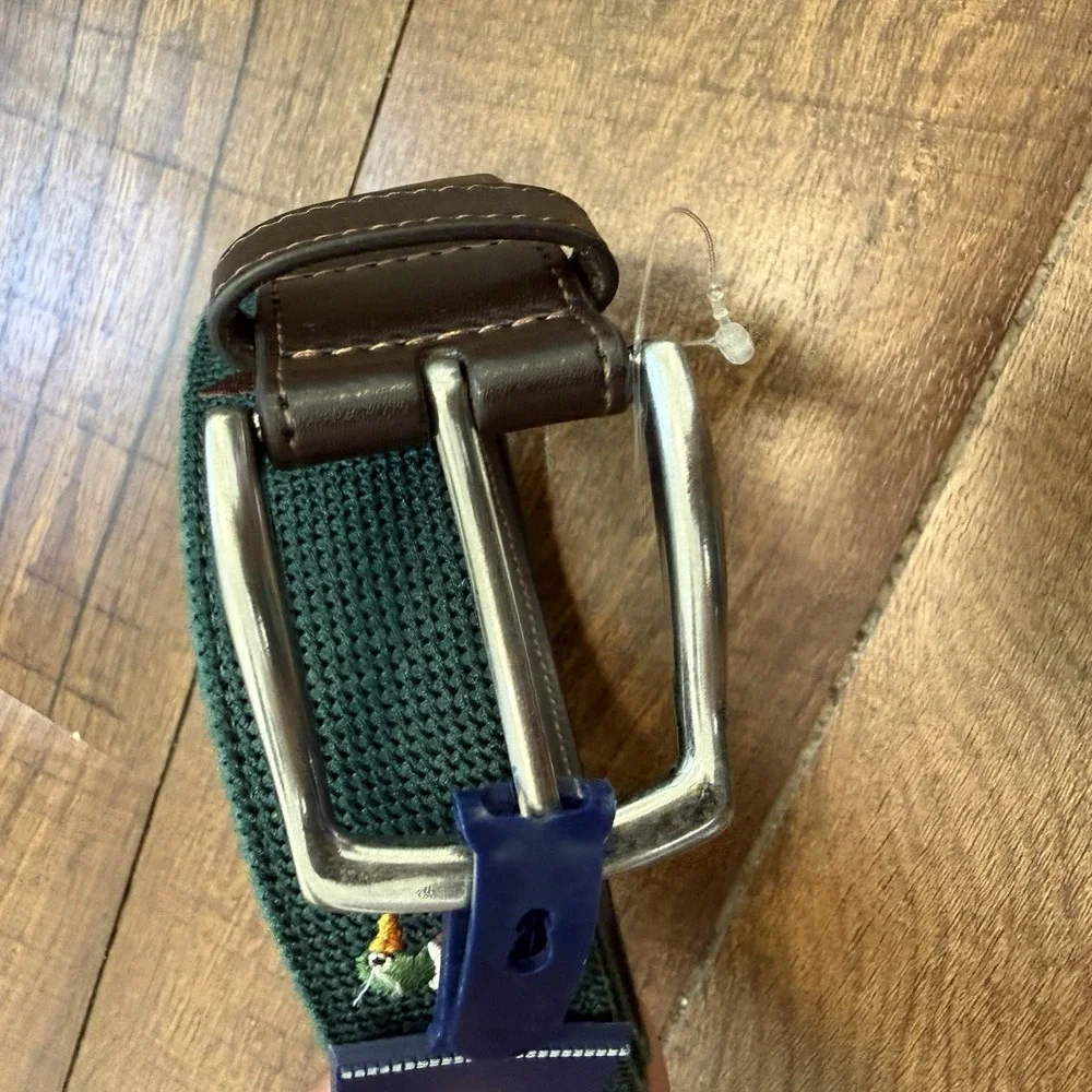 New Penguin Men's Size 38 Green Duck Belt MSRP $60 Golf NWT